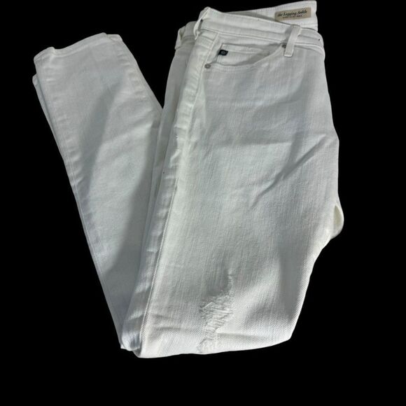 AG Adriano Goldschmied The Legging White Super Skinny Ankle Jeans Sz 28R - Picture 3 of 13